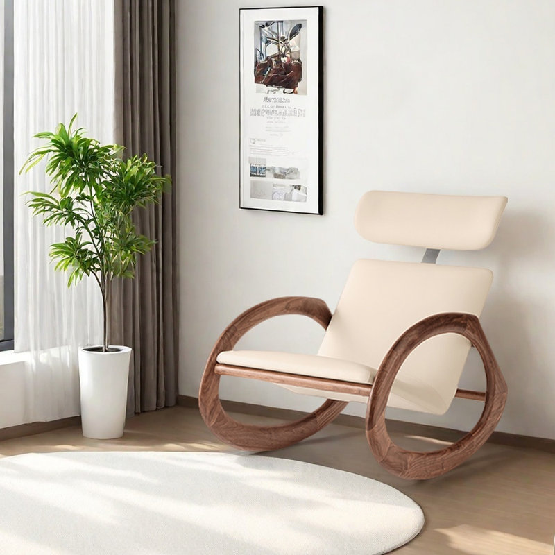 Chaise berçante ergonomique avec support à angle de 108 °