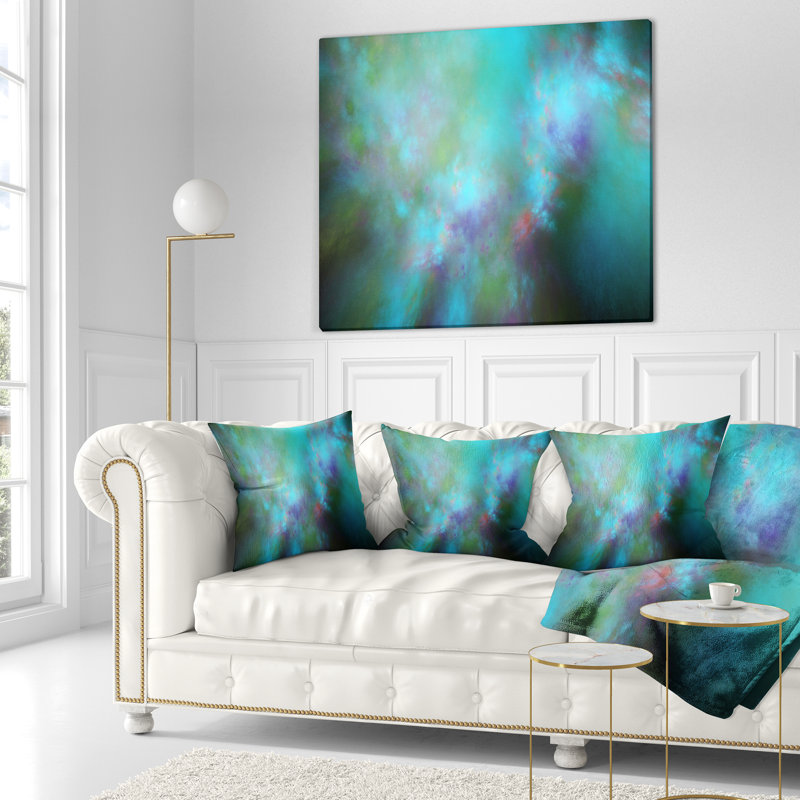 Ciel étoilé parfait - coussin à imprimé abstrait, 16 po x 1 po, Coussin décoratif, Bleu