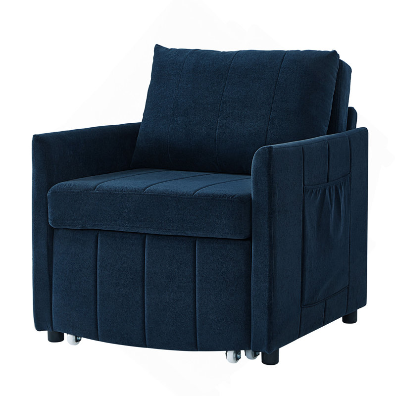 Canapé-lit rembourré convertible, Bleu