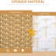 Paravent de 5,6 pi de hauteur avec cloison pliante 6 panneaux. Cloison en bois naturel tissé à la main pour la chambre à coucher et le bureau à domicile. Polyvalent