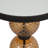 Modern Mirrored Top Side Table with Metal Base Contemporary Orb Accent Table-336233578-342056152