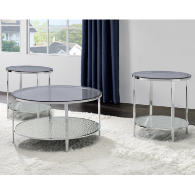 Coblitz Frostine 3 Piece Coffee Table Set