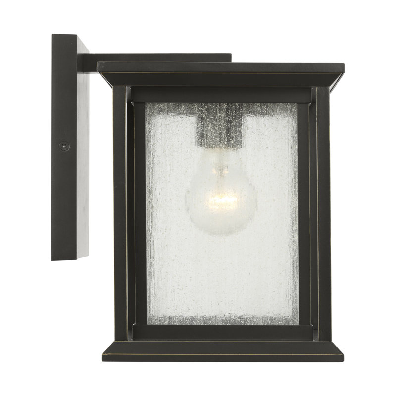 Audley Small Lantern from Generation Lighting , Antique Bronze, Seeded