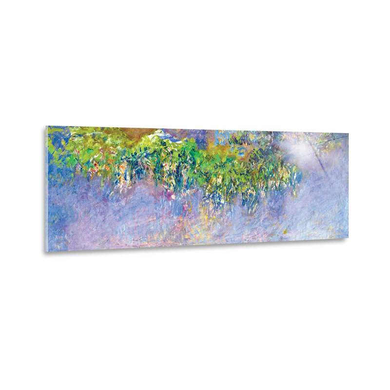 Wisteria by Claude Monet - No Frame Panoramic Painting, Plastic/Acrylic, 50cm H x 150cm W