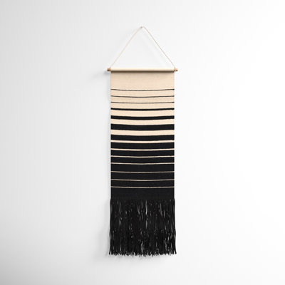 Embroidered Jute Hand Woven Abstract Wall Hanging