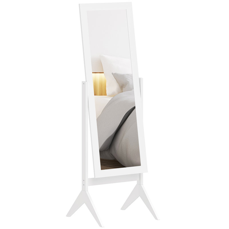 Flat Floor Mirror, White