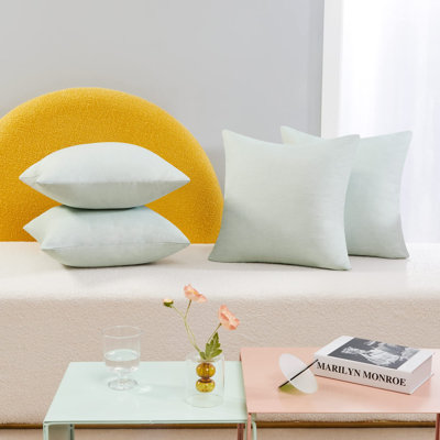 Housses de coussin en faux lin (ensemble de 4)