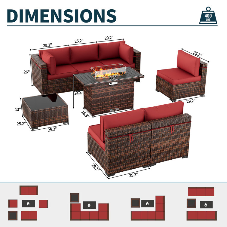 Benboe 6 - Person Outdoor Seating Group with Cushions
