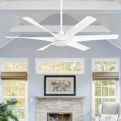 Jamariae 65" Ceiling Fan With No Light and Remote Control