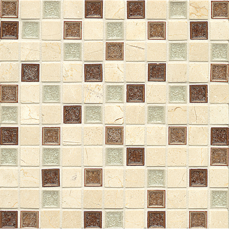 Kismet 1" x 1" Natural Stone Grid Mosaic Wall & Floor Tile