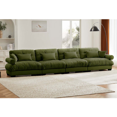 Canapé modulaire surdimensionné à assise profonde et coussins