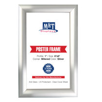 36 x 48 Poster Frame for Wall Mount, 1.5-inch-wide Hinged Profile for  Loading Graphics Through the Front - Silver, Aluminum (QC3648SLV) 