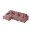 Canapé modulaire rembourré 3 pièces en velours côtelé-L-500320507-500320486