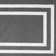 Double Border Machine Tufted Performance Dark Gray/White Rug