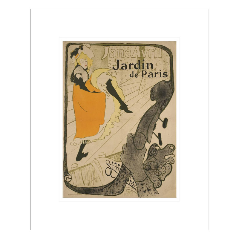 «Jane Avril» par Henri de Toulouse-Lautrec, impression giclée encadrée, H 16,75 po x l 13,73 po