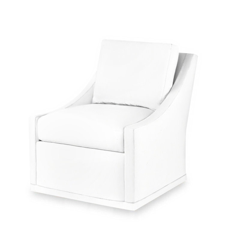 Dean Outdoor Swivel Lounge Chair, Snow 71630L10