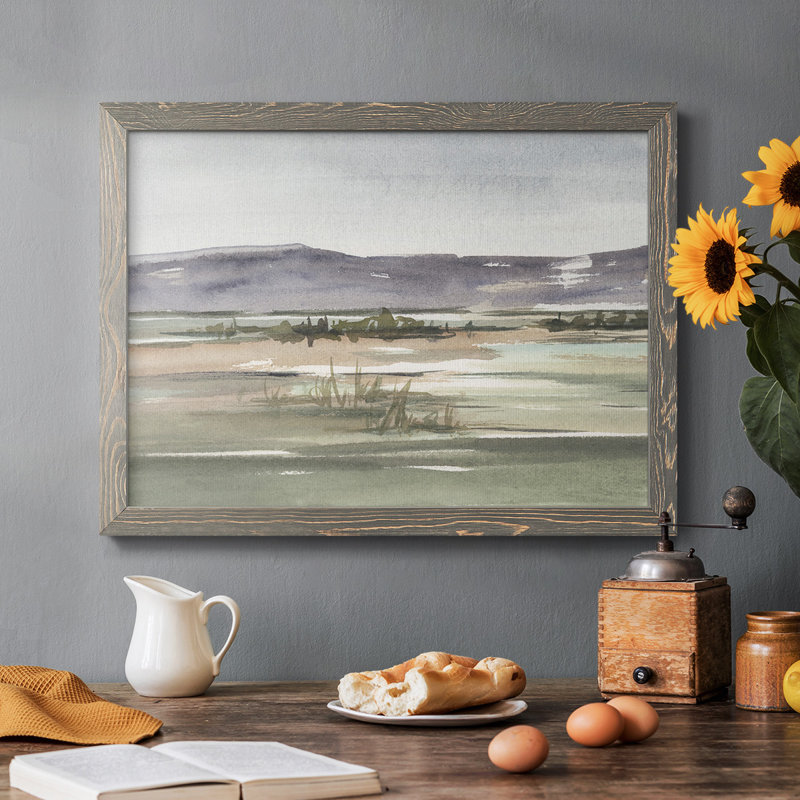 «Mute Marsh II», reproduction d'art sur toile simple, H 18 po x l 26 po x P 1,5 po, Gris