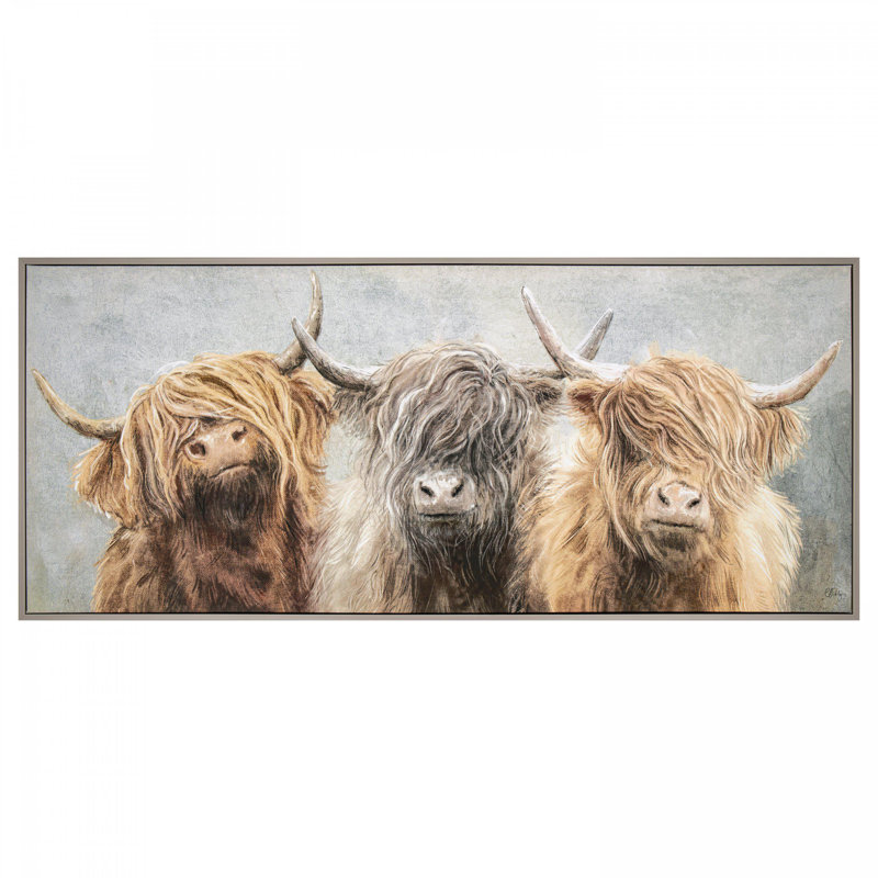 Three Of A Kind by Charlotte Oakley - Single Picture Frame Painting, 52.5'' H X 122.5'' W