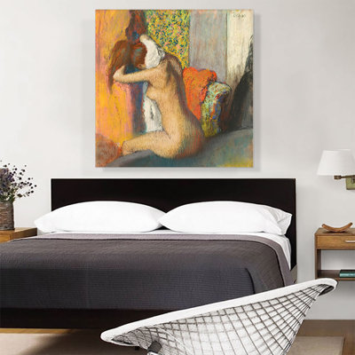 " After The Bath, Woman Drying Her Neck 1895 " by Edgar Degas Painting Print