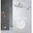 Rainfall Shower Head With 11" Adjustable Arm – High-Pressure Stainless Steel Rain Shower, Ultra-Thin Design (10-Inch)-113452206