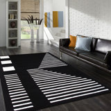 Edgy Hand Tufted Striped Area Rug