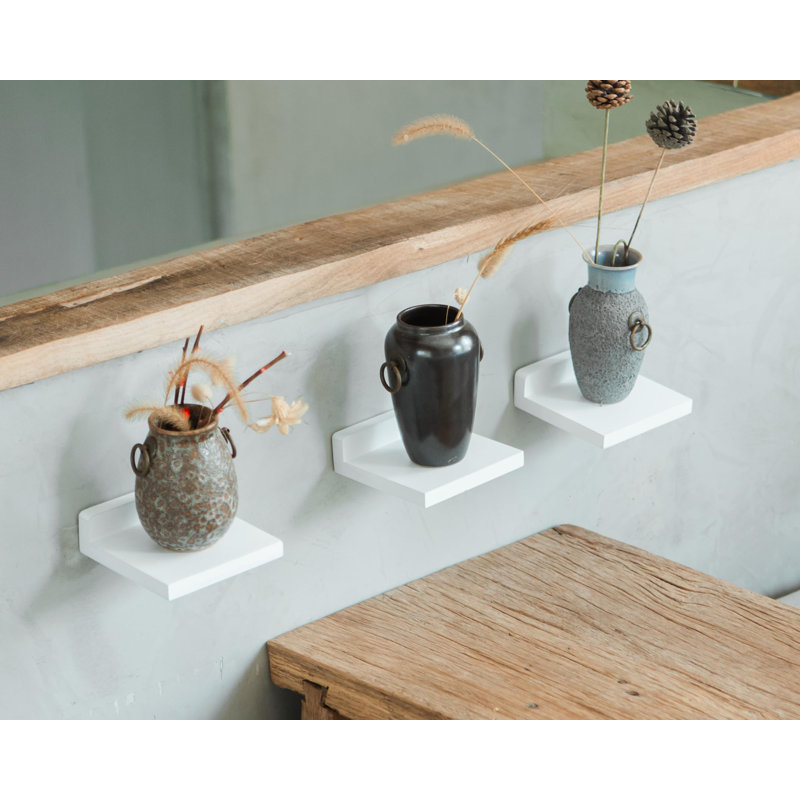 Small Floating Shelves - 3 Pack, White