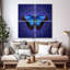 Brampt papillon Morpho bleu brillant-109114406