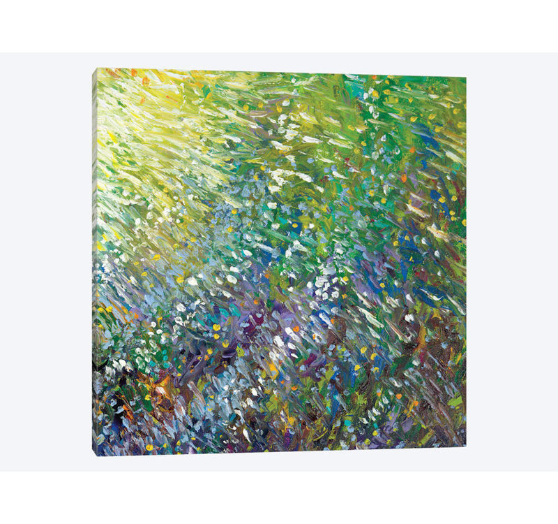 « gm 062 » par iris scott abstracts, impression sur toile, H 16 po x l 16 po x P 1 po, Papier d'art encadré noir, Blanc