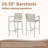 Set of 2 Barstool Pair - 45" Tall Aluminum Frame Stools with Weather-Resistant Mesh Seating