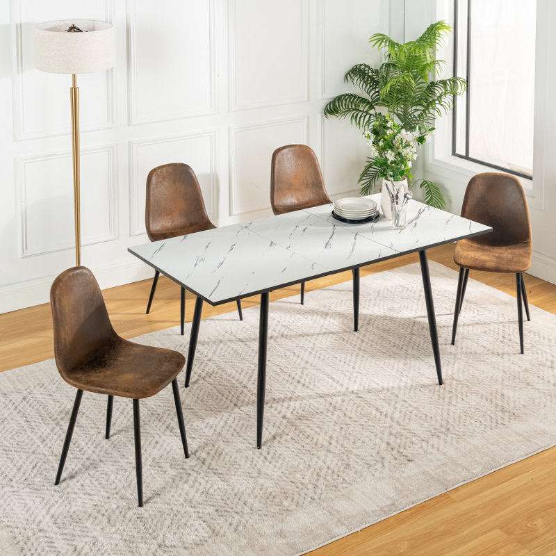 4 - Person Dining Set, Brown