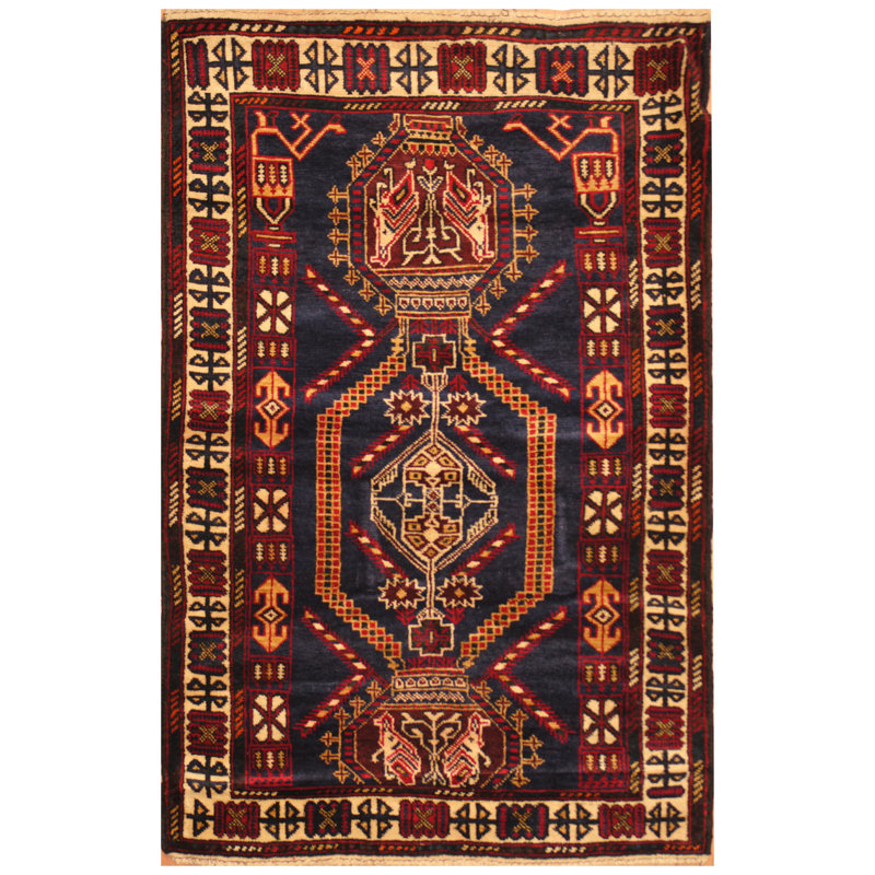 Tapis bleu marine / ivoire Dakira