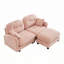 Canapé modulaire en chenille 2 places avec 2 coussins et repose-pieds-172746581