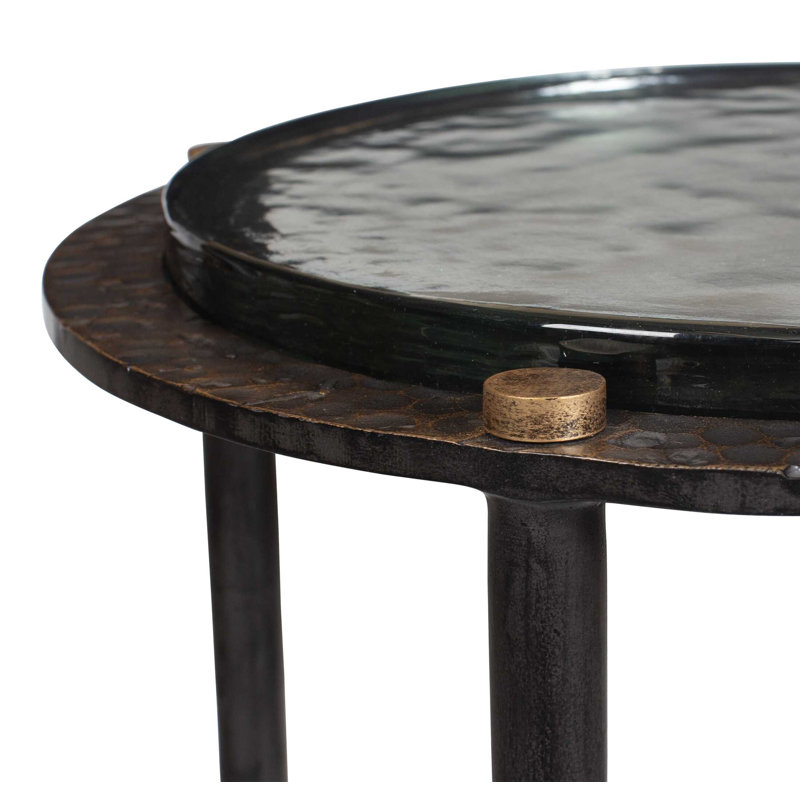 Uttermost Kennington Round Glass Accent Table