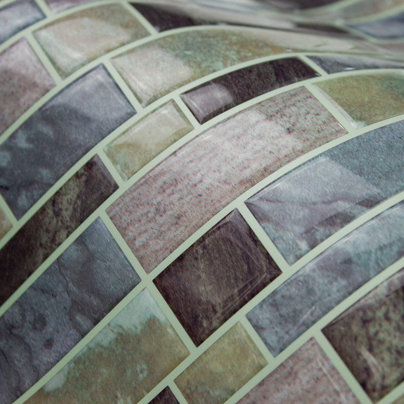10.5" x 10.5" PVC Peel & Stick Mosaic Tile, Blue
