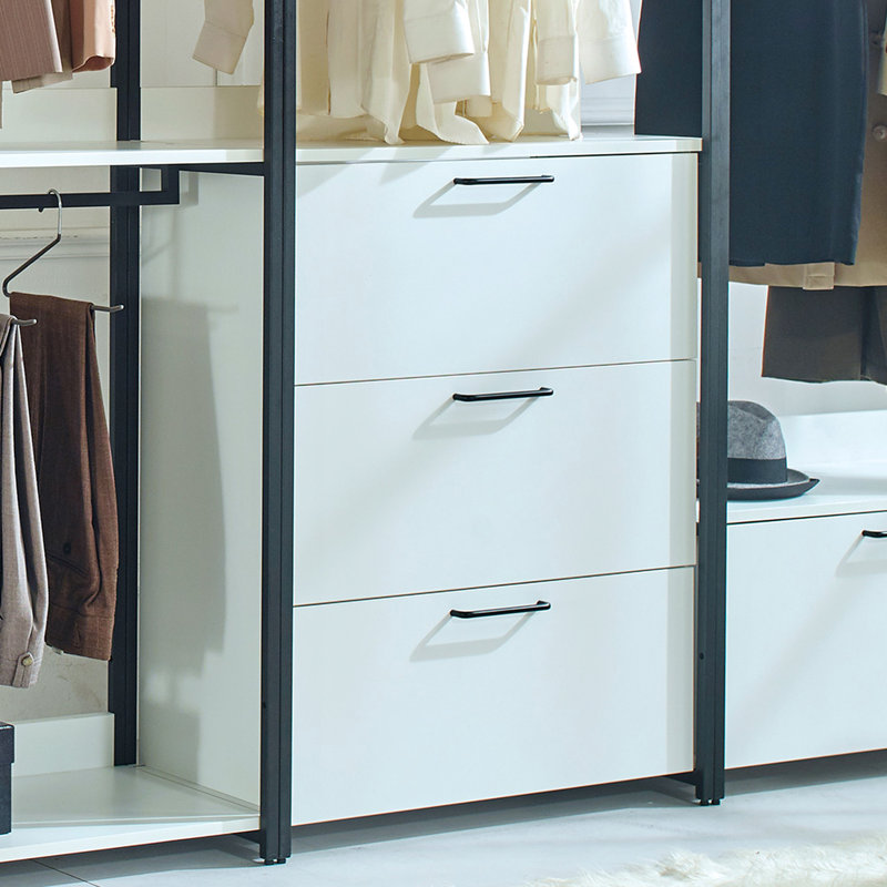 White Freestanding Closet - Extra Deep Drawers, To Rust, 2X Thicker System Metal Frame, Storage, And Materials, E0 Board For Bedroom
