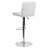 Nobles Contemporary Adjustable Height Barstool with Panel Back and Chrome Base-42689926