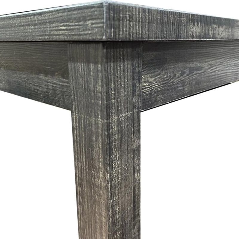 5 pièces de comptoir gris anthracite pour salle à manger: table carrée en bois d'ingénierie de 36 pouces et 4 tabourets en mélange de lin de hauteur, 4 places, installation facile et rapide avec design transitionnel, bois franc, sièges rembourrés en lin,