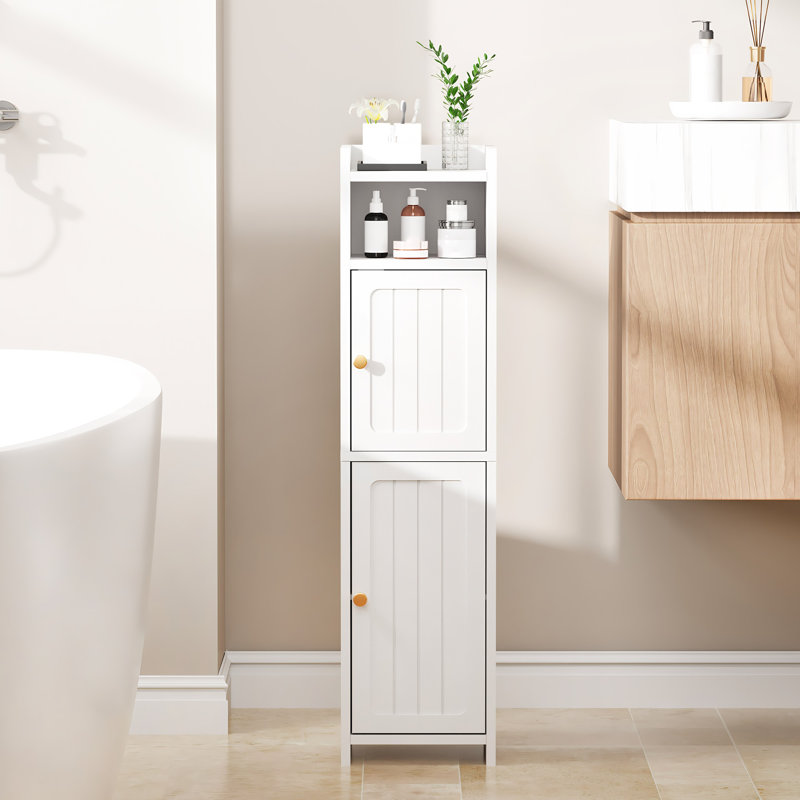 Bathroom Storage Cabinet With 2 Doors And Adjustable Shelf