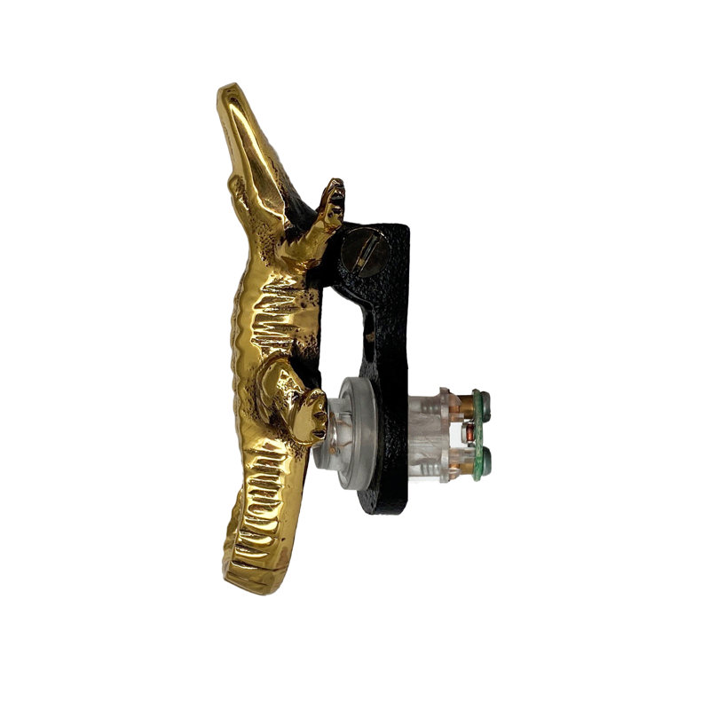 Alligator Push Button, Brass