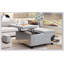 Banc de rangement carré gris clair