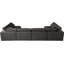 Canapé modulaire en velours réversible de 140 po de largeur Jocqua-2049956848