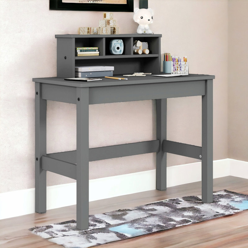 Bureau d'écriture en bois avec huche intégrée