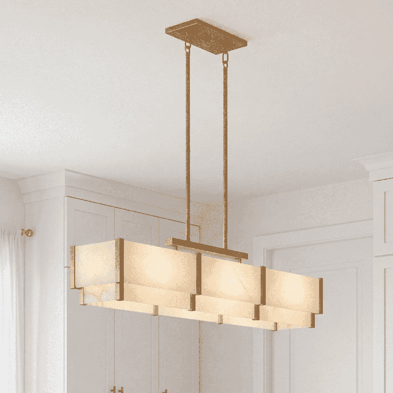 Orleans 5-Light Linear Chandelier in Black, Black, Black