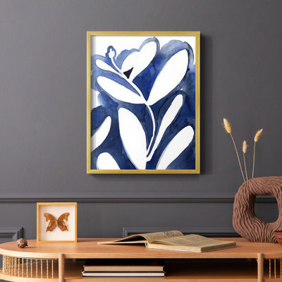 «Blue Eucalyptus I», reproduction encadrée - bois massif