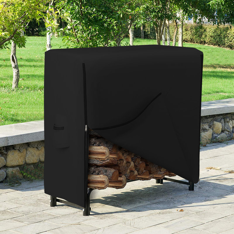 High Density Waterproof Outdoor Firewood Cover, All Weather Protection UV Resistant Wood Rack Cover, 42" H x 48" W x 24" D