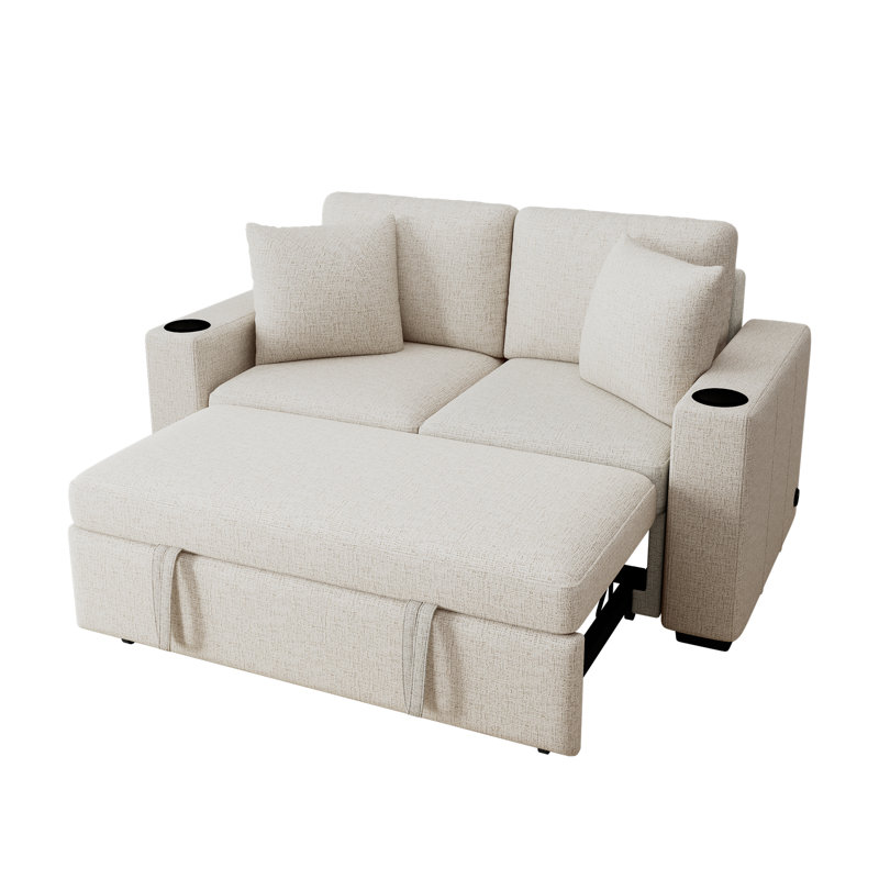Canapé-lit coulissant 60,6 po Modern, Le beige ne s'applique pas