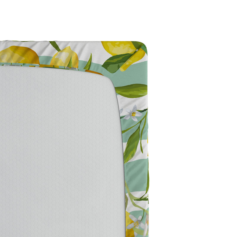 Drap-housse à rayures nature, Drap-housse de taille double