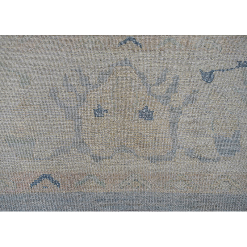 Tapis turc Oushak fait à la main 14 pi 10 po x 20 pi 2 po