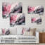 «Evolving In Pink Grey», art mural acrylique abstrait géométrique pour le salon-101522272