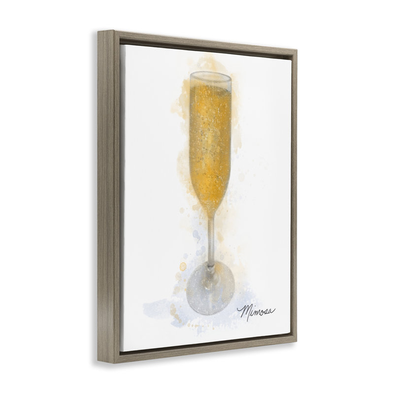 Cadre flottant en verre Mimosa brillant, design par Matthew Piotrowicz, H 21 po x l 17 po, Cadre flottant orme Montalcino